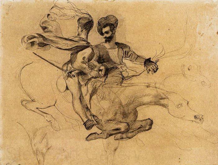 Eugene Delacroix Illustration for Goethe's Faust France oil painting art